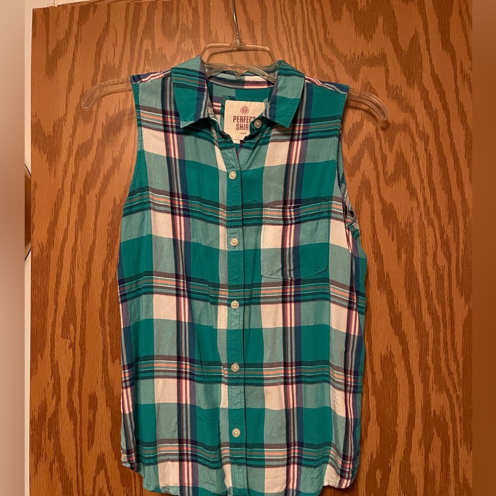 Blue Plaid Tank
